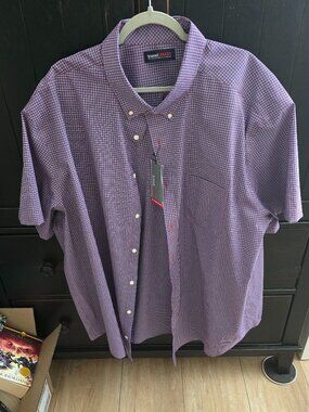 Travel Smart Men Shirt 3xB Button BIG Man Non Iron  NWT Roundtree & Yorke